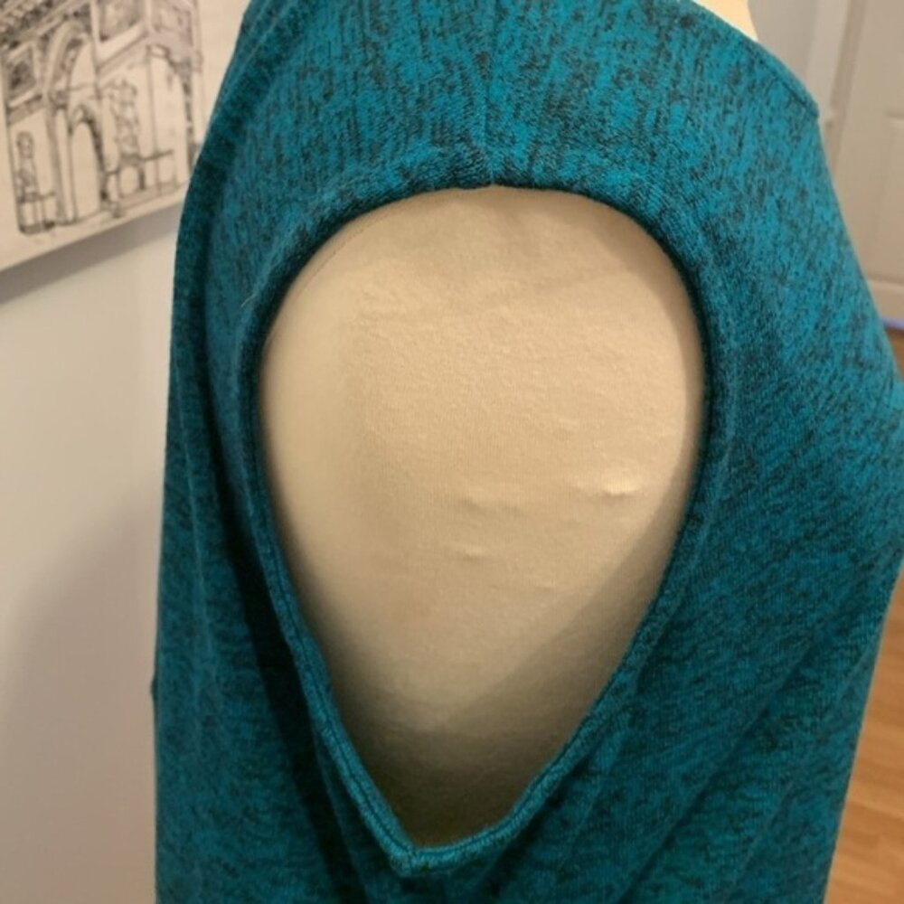 Joe Fresh Knit Lightweight Green Sleeveless Rouched Dress - Picture 4 of 10